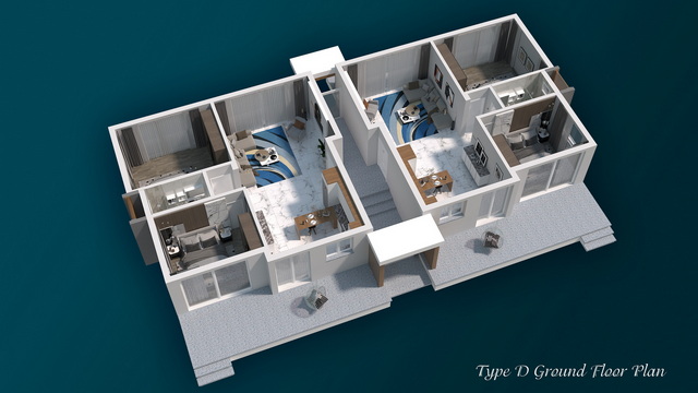 Four Seasons Life 2 2+1 Apartment Ground Floor plan Sea Swan 1
